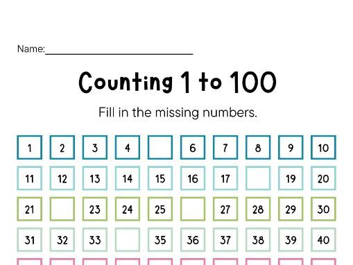 Counting 1 to 100