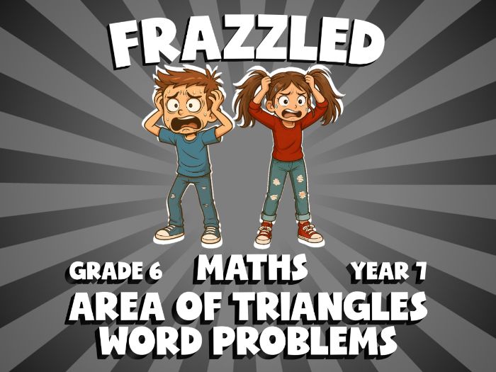 Area of Triangles Word Problems FRAZZLED Maths Game | No-Prep Year 7 Review Activity