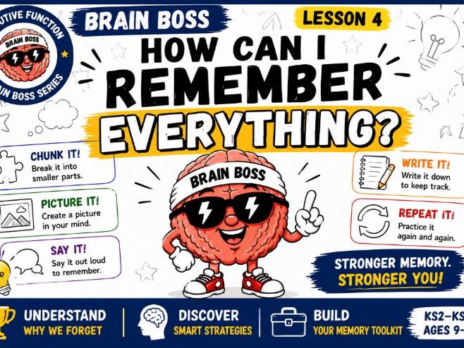 How Can I Remember Everything? – Working Memory Lesson Executive Function SEMH PSHE Brain Boss