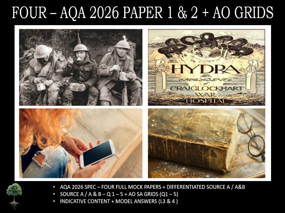 FOUR - AQA PAPER 1 & 2 | 2026 FULL MOCKS |  AO GRIDS