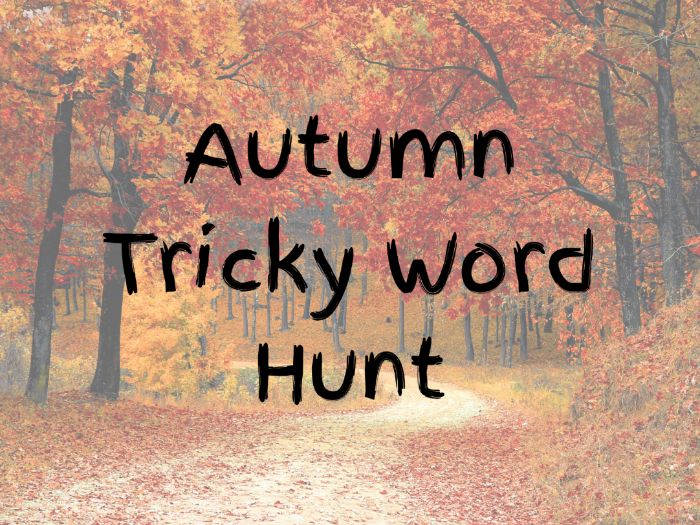 Autumn Themed Tricky Word Hunt