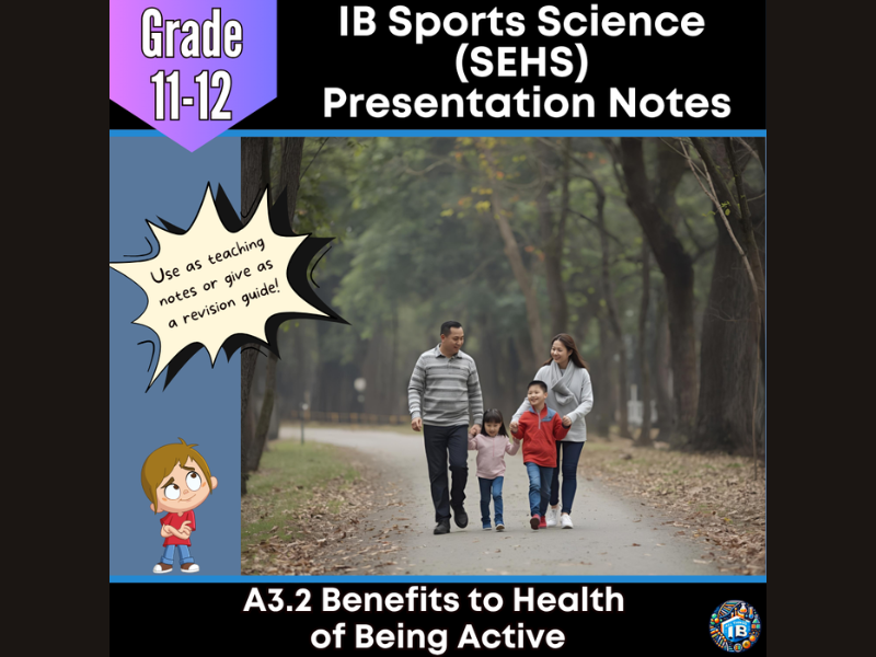 IB SEHS A3.2: Benefits of Being Active Teaching Notes & Revision Guide 2026