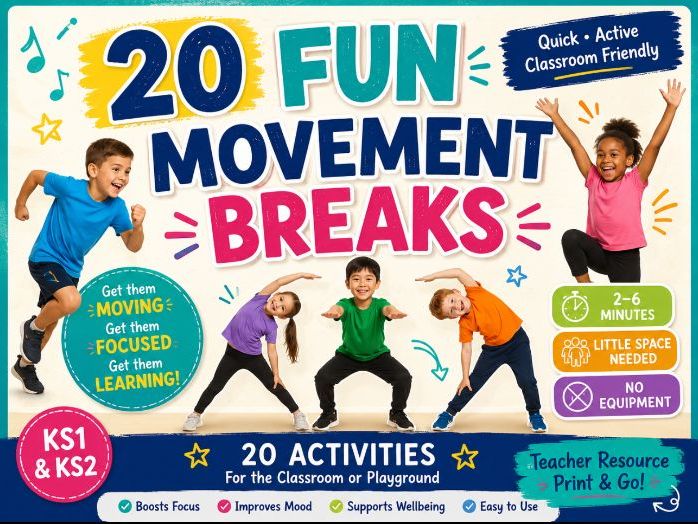 20 Fun Movement Breaks for Primary Children