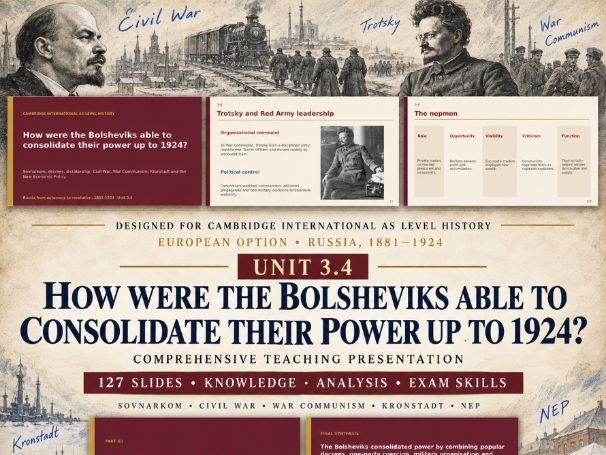 Bolshevik Consolidation of Power to 1924 | Cambridge AS Level History 9489 | Unit 3.4