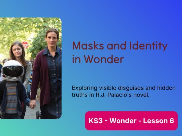 Year 7 Wonder – Lesson 6: Masks, Emotions & Identity
