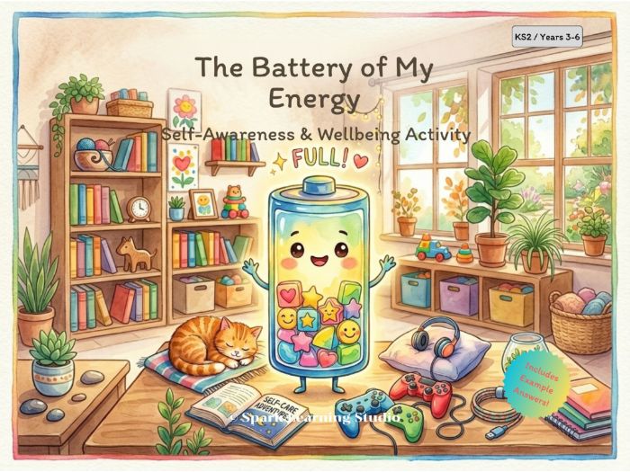 The Battery of My Energy - Self-Awareness & Wellbeing Activity (KS2 / Years 3-6)