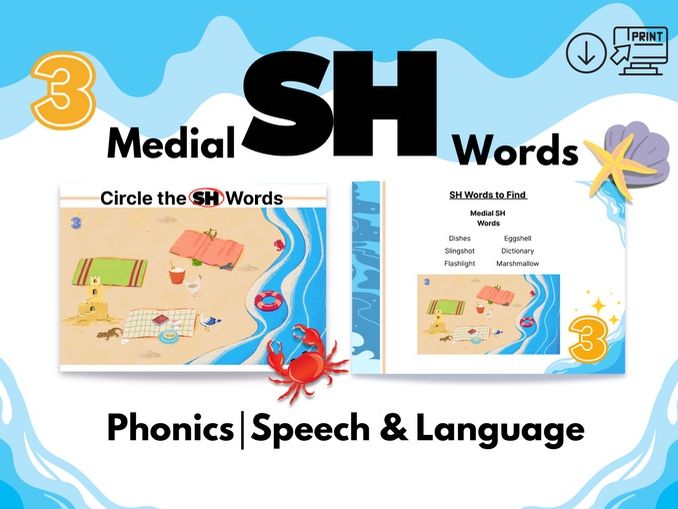 Medial SH Words-Speech&Language|Phonics