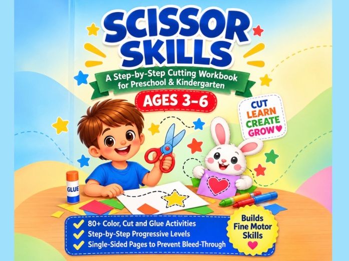 Scissor Skills Activity Book | Ages 3–6