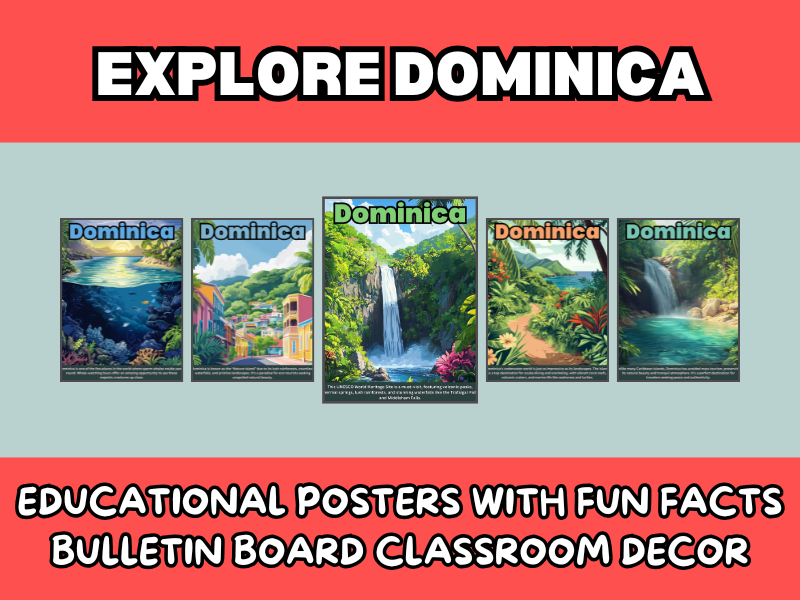 Explore Dominica – Educational Posters with Fun Facts | Bulletin Board ...