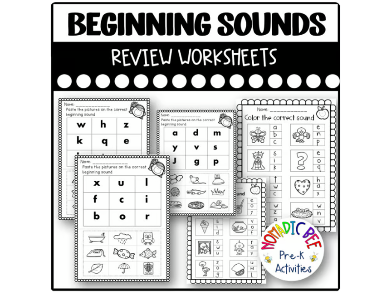 Letter Sound Review Worksheets