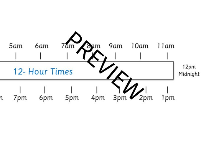 12-hour/24-hour Linear Time Model