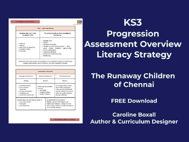 KS3 English: Progression, Assessment Overview & Literacy Strategy (The Runaway Children of Chennai)