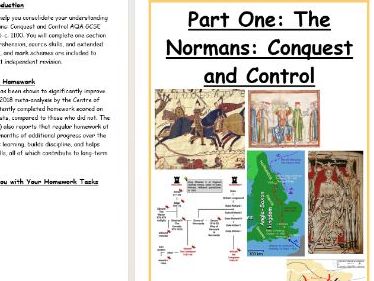 AQA The Normans Part 1 Homework Booklet