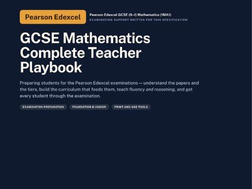 GCSE Mathematics — Pearson Edexcel | Examination | Pearson Edexcel GCSE (9–1) Mathematics (