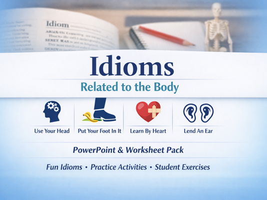 Title: Idioms Related to the Body – Full PowerPoint Lesson with Worksheets & Speaking Tasks