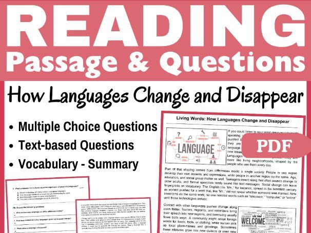 How Languages Change: Social Studies Reading Passage