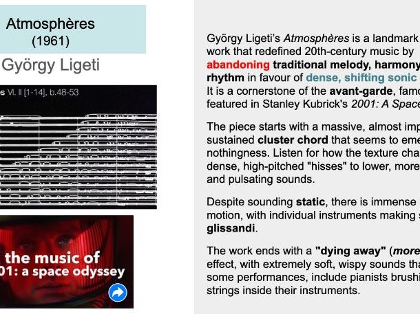 Wider Listening ppt - A-Level Music, Avant-garde, New Directions