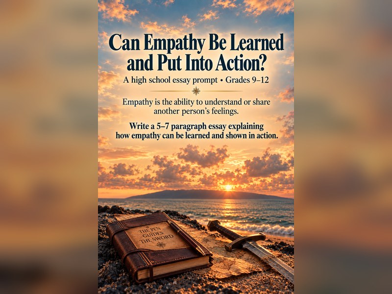 FREE Empathy Essay Prompt & Planning Page | High School Writing | Grades 9–12