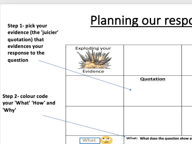 Quote Explosion Worksheet