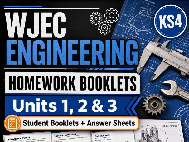 Engineering Homework Booklets | Units 1, 2 and 3 | Student Booklets and Answer Sheets