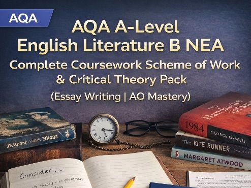 AQA A-Level English Literature B NEA: Complete Coursework Scheme of Work & Critical Theory Pack