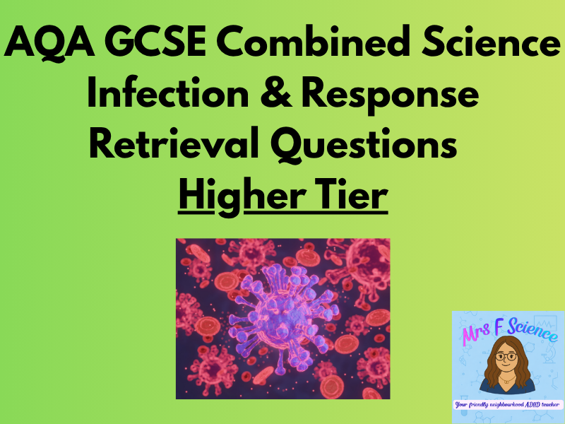 AQA GCSE Combined Science Infection & Response Retrieval Questions | Higher