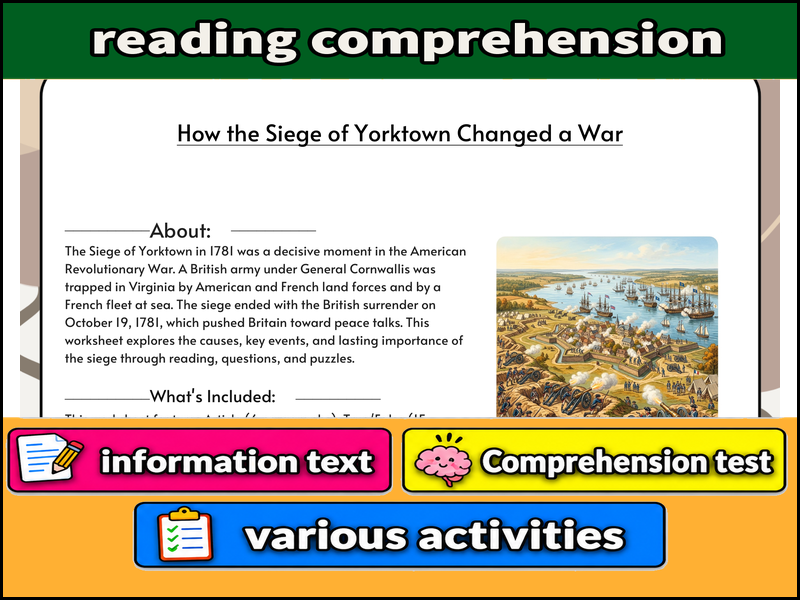 How the Siege of Yorktown Changed a War & Comprehension Test