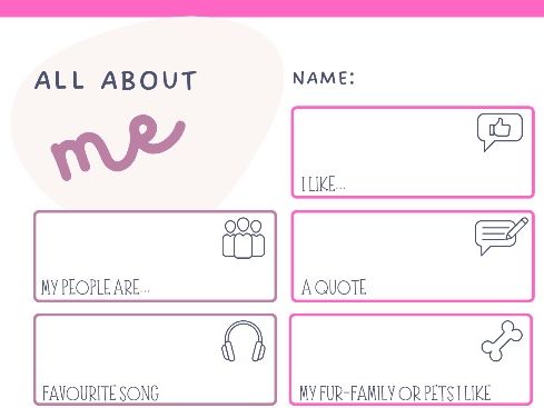 All About Me – Get to Know Me Student Worksheet