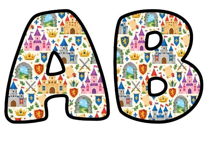 Castles and Knights Bubble Letters | History Topic Bulletin Board Letters | Classroom Display Pack