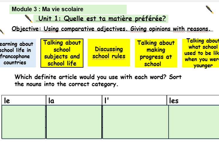New French AQA Higher GCSE Complete Module 3 Ma vie scolaire