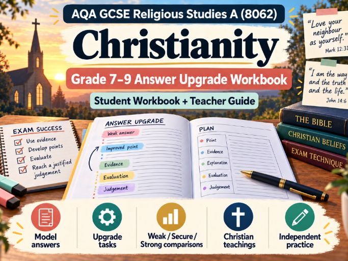 AQA GCSE Religious Studies Christianity | Grade 7–9 Answer Upgrade Workbook + Model Answers