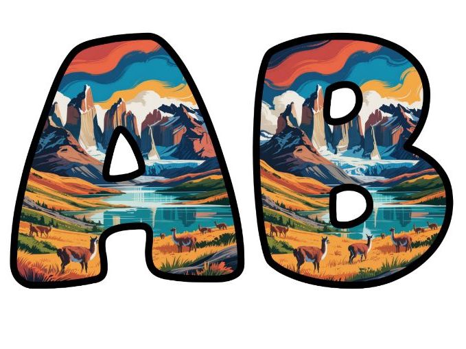 Patagonia Wildlife Alphabet Letters | Classroom Display, A-Z 0-9 and Signs