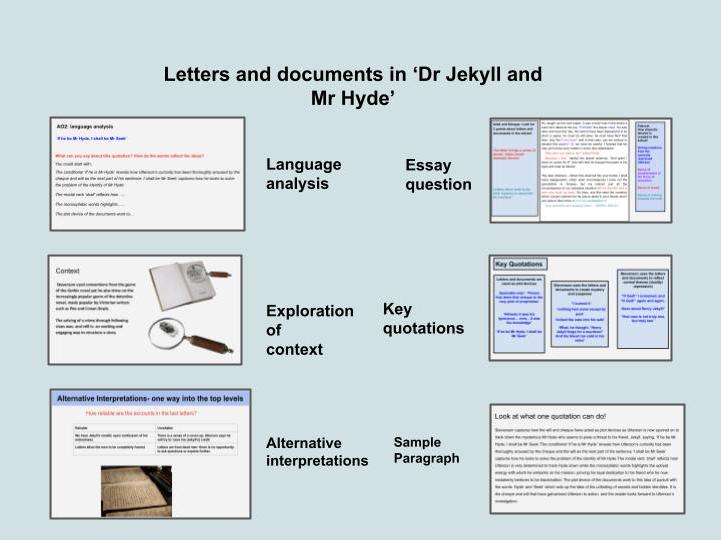 Use of letters and documents  in 'Dr Jekyll and Mr Hyde'