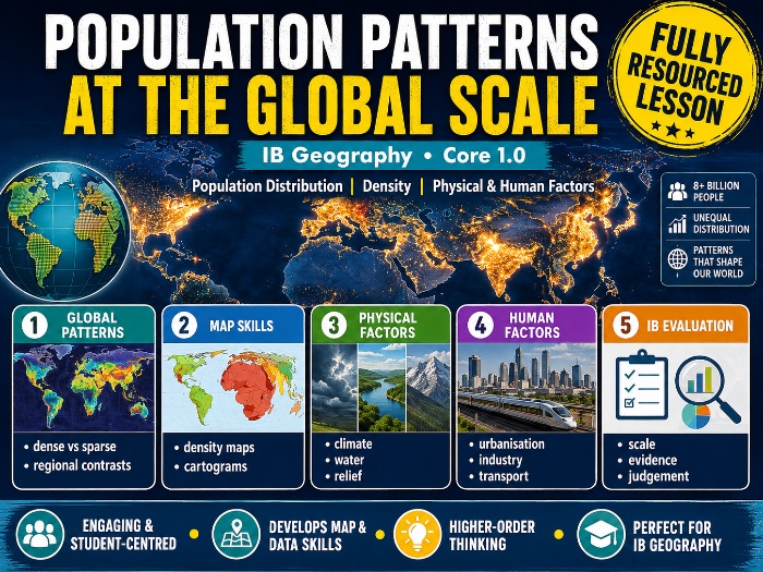 IB Geography - Core 1 Changing Population; Global distribution & Population Patterns
