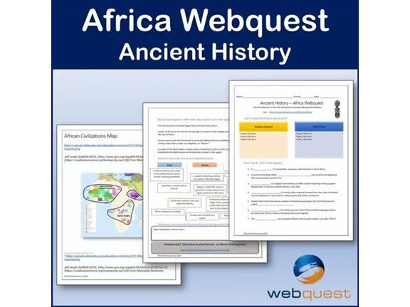 Ancient Africa Webquest - History - Editable Digital Activity