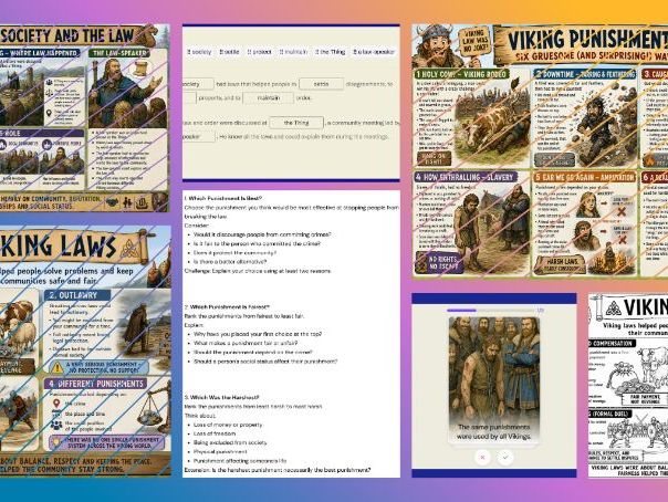 KS2 Vikings - Crime and Punishment Interactive Lesson