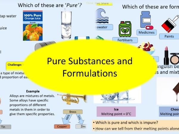 Formulations and Pure Substances