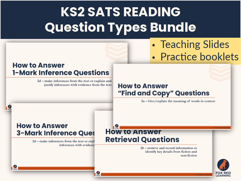 KS2 SATs Reading: Question Types Teaching Bundle | Year 6 Revision Slides + Practice