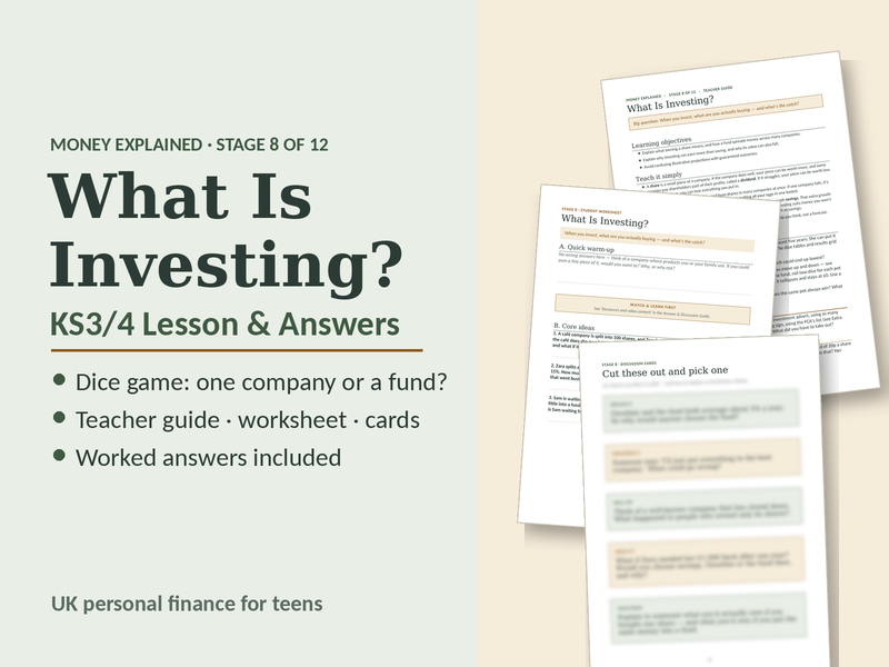 Investing & Shares KS3/4 Lesson & Answers