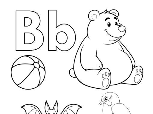 b- colouring page | Teaching Resources