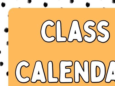 2025/2026 Class calendar