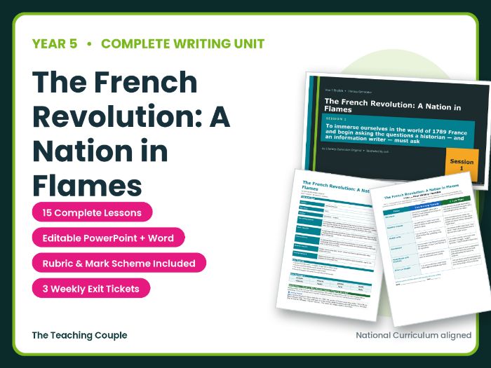 The French Revolution: A Nation in Flames | Year 5 English Unit | 15 Complete Lessons