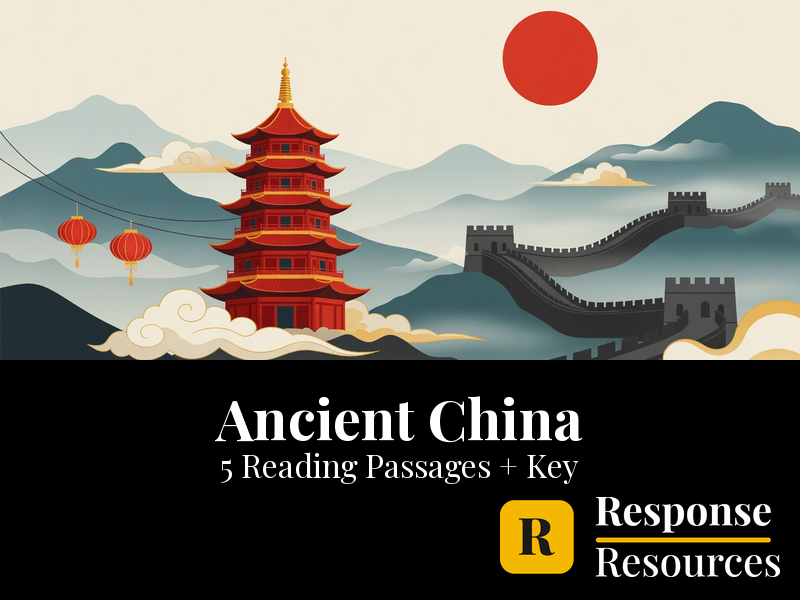 Ancient China Reading Passages - 5 Texts + Questions & Key