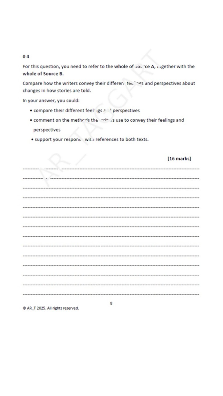 One AQA 2026 GCSE English Language Paper 2 Mock | AO Grids - (Har ...