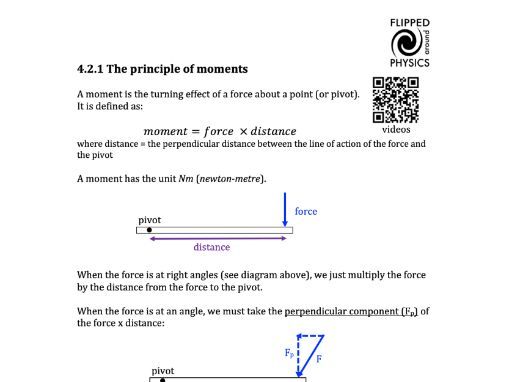 The principle of moments