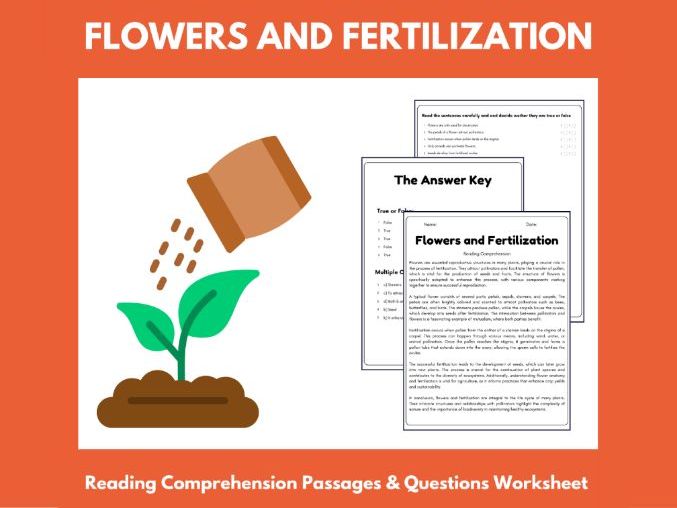 Flowers and Fertilization: Reading Comprehension Passages & Questions ...