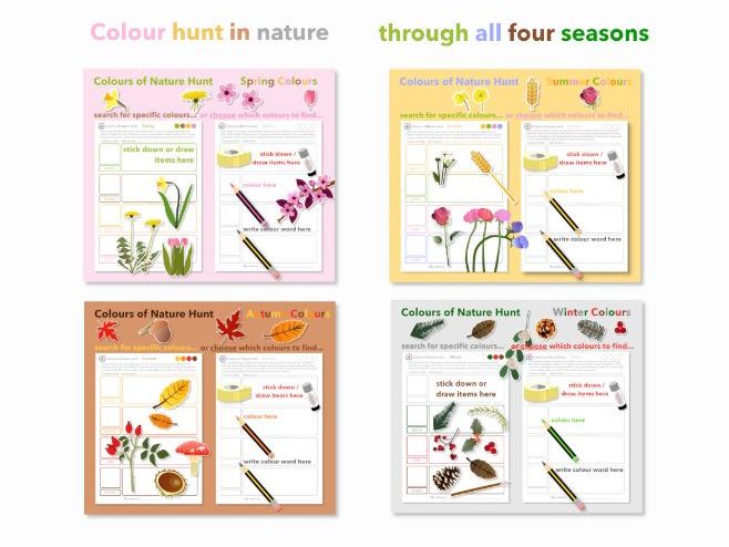 Nature Walk in ALL Seasons Colour Scavenger Hunt | EYFS & KS1 Activity