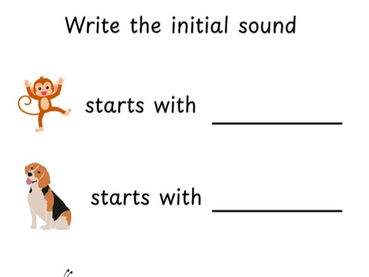 initial sound writing