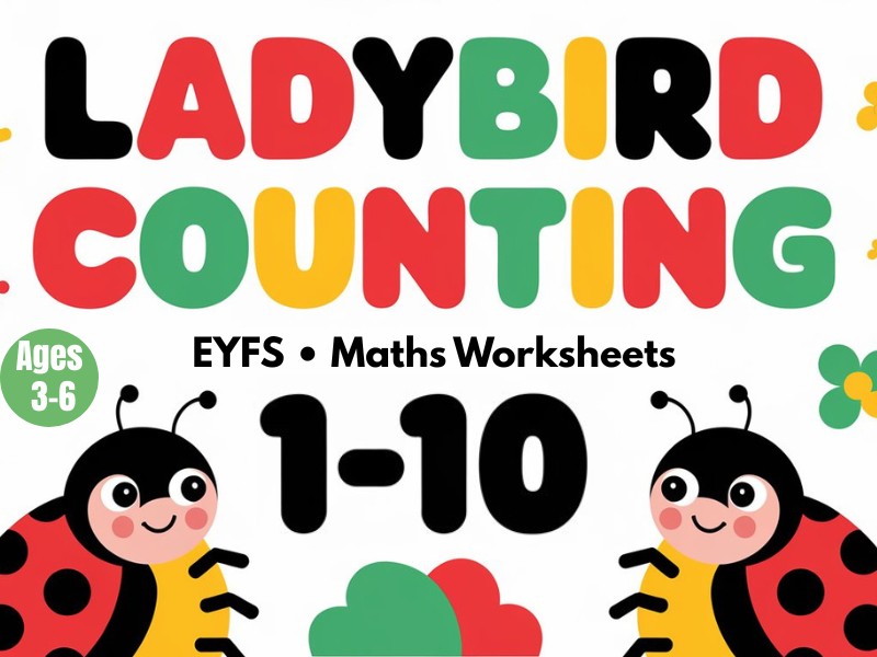 Ladybird Counting 1–10 Worksheets EYFS