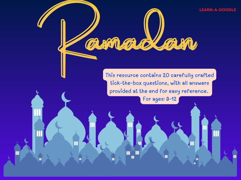 Ramadan Tick-the-Box Questions for Kids: Test Your Knowledge. Answers Included!